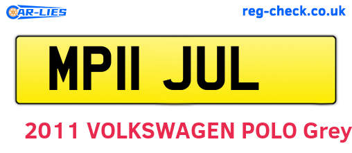MP11JUL are the vehicle registration plates.