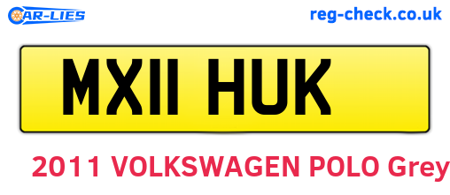 MX11HUK are the vehicle registration plates.