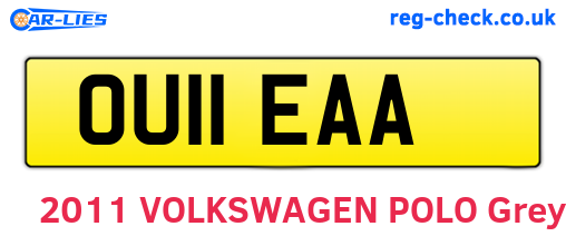 OU11EAA are the vehicle registration plates.