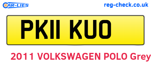 PK11KUO are the vehicle registration plates.