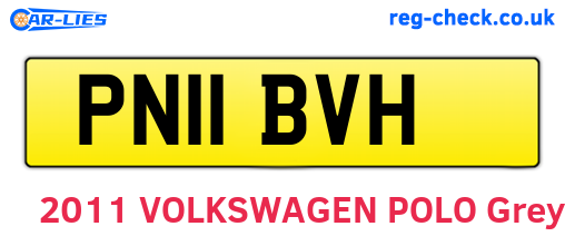 PN11BVH are the vehicle registration plates.