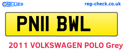 PN11BWL are the vehicle registration plates.