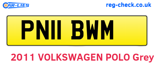 PN11BWM are the vehicle registration plates.
