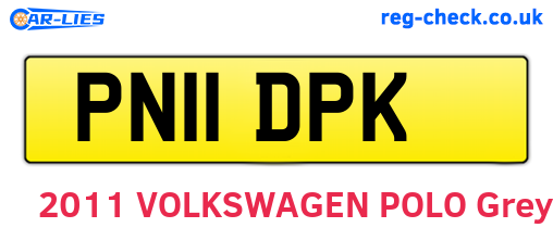 PN11DPK are the vehicle registration plates.