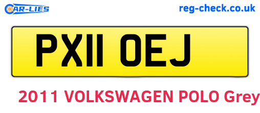 PX11OEJ are the vehicle registration plates.