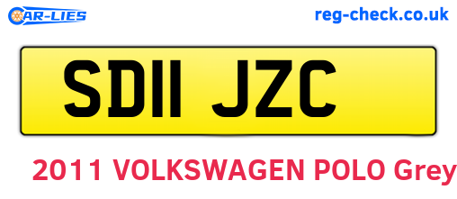 SD11JZC are the vehicle registration plates.