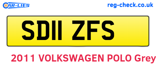 SD11ZFS are the vehicle registration plates.