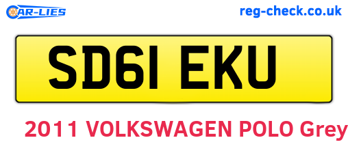 SD61EKU are the vehicle registration plates.