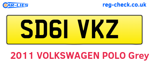 SD61VKZ are the vehicle registration plates.