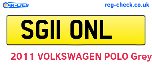 SG11ONL are the vehicle registration plates.