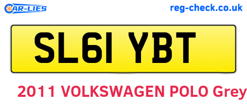SL61YBT are the vehicle registration plates.