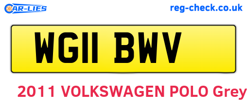 WG11BWV are the vehicle registration plates.