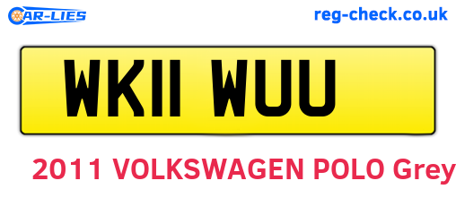 WK11WUU are the vehicle registration plates.