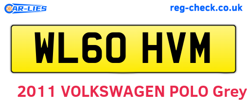 WL60HVM are the vehicle registration plates.