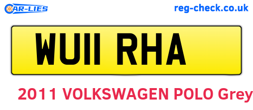 WU11RHA are the vehicle registration plates.