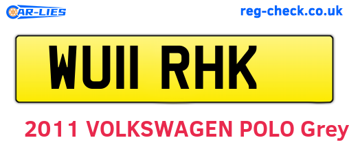 WU11RHK are the vehicle registration plates.