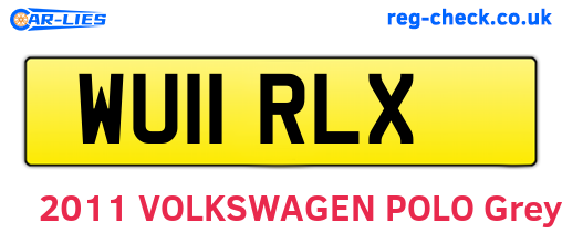 WU11RLX are the vehicle registration plates.