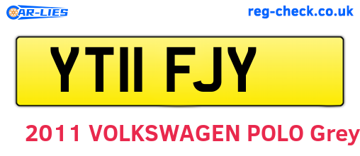 YT11FJY are the vehicle registration plates.