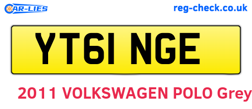 YT61NGE are the vehicle registration plates.