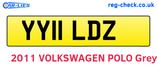 YY11LDZ are the vehicle registration plates.