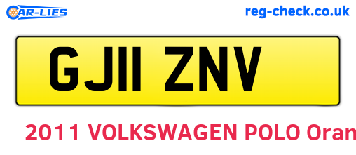GJ11ZNV are the vehicle registration plates.
