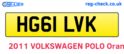HG61LVK are the vehicle registration plates.