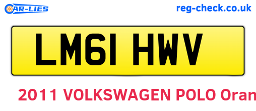 LM61HWV are the vehicle registration plates.