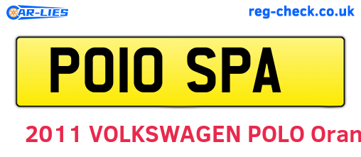 PO10SPA are the vehicle registration plates.
