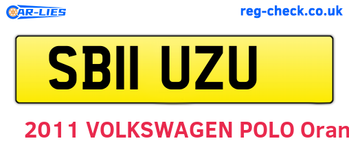 SB11UZU are the vehicle registration plates.