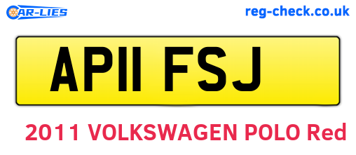 AP11FSJ are the vehicle registration plates.