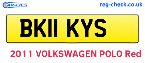 BK11KYS are the vehicle registration plates.