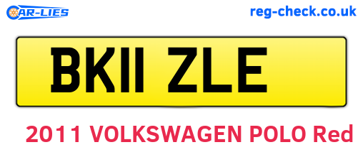 BK11ZLE are the vehicle registration plates.