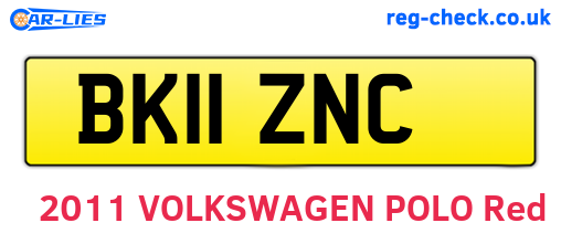 BK11ZNC are the vehicle registration plates.
