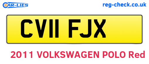CV11FJX are the vehicle registration plates.