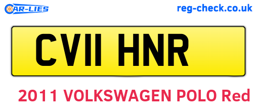 CV11HNR are the vehicle registration plates.