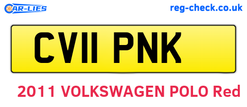 CV11PNK are the vehicle registration plates.