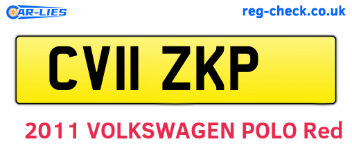CV11ZKP are the vehicle registration plates.