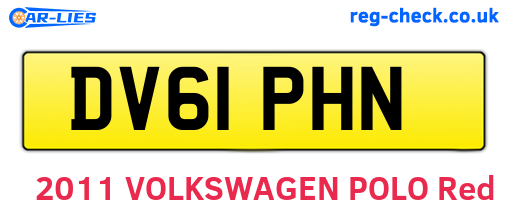 DV61PHN are the vehicle registration plates.