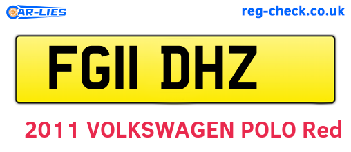 FG11DHZ are the vehicle registration plates.