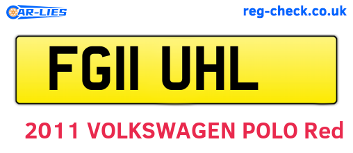 FG11UHL are the vehicle registration plates.