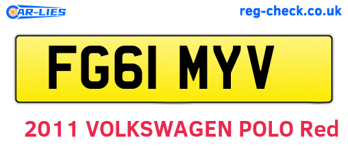 FG61MYV are the vehicle registration plates.