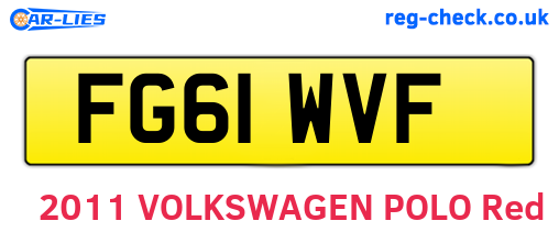 FG61WVF are the vehicle registration plates.