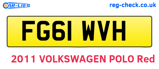 FG61WVH are the vehicle registration plates.