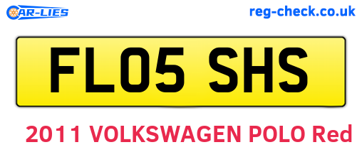 FL05SHS are the vehicle registration plates.