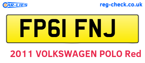 FP61FNJ are the vehicle registration plates.