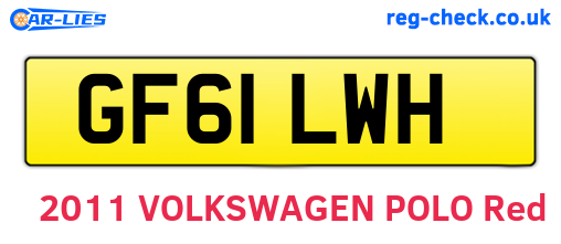 GF61LWH are the vehicle registration plates.
