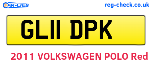 GL11DPK are the vehicle registration plates.
