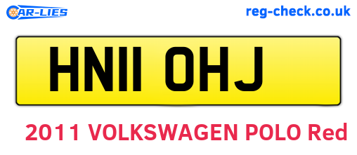 HN11OHJ are the vehicle registration plates.