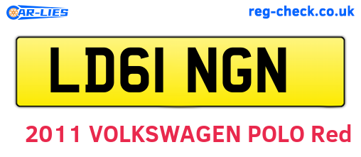 LD61NGN are the vehicle registration plates.