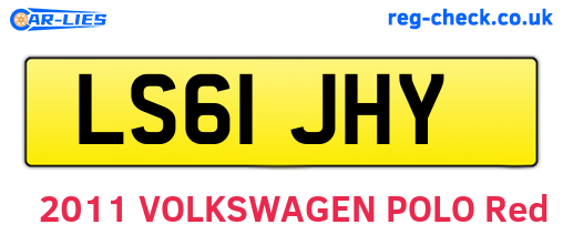 LS61JHY are the vehicle registration plates.